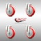 Service Caster 5 Inch 316SS Red Polyurethane Wheel Swivel Bolt Hole Caster Set SCC-SS316BH20S514-PPUB-RED-4 - alternate 3